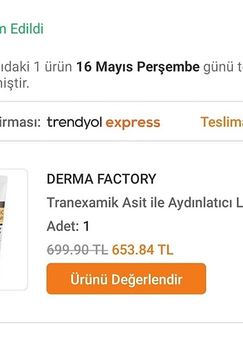 Diğer Derma factory Tranexamic asit