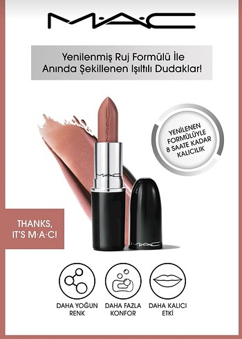 MAC Işıltılı Bej Ruj