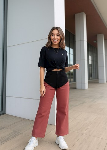 Kadın Siyah gri Pantolon - Görsel 4