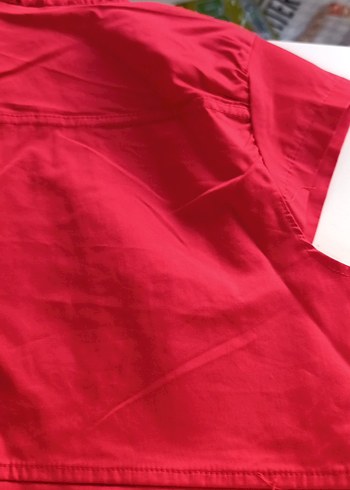 kadın kırmızı L beden bolero - Görsel 4