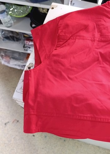 kadın kırmızı L beden bolero - Görsel 6