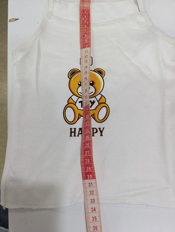 Renkli Ayıcık Baskılı Beyaz Çocuk Atlet - Görsel 2