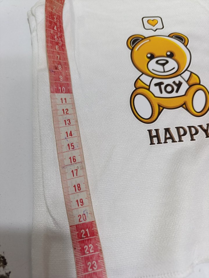 Renkli Ayıcık Baskılı Beyaz Çocuk Atlet - Görsel 5