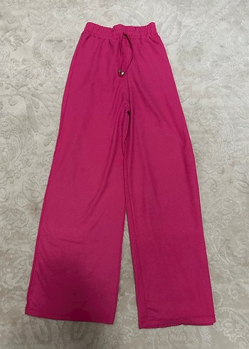 Pembe Bol Kesim Kadın Kumaş Pantolon