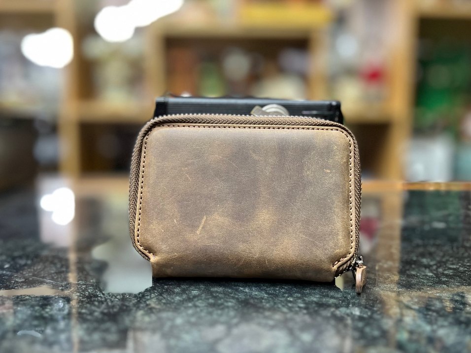 Hakiki Deri Kahverengi Vintage Erkek Cüzdanı GUARD - Görsel 2