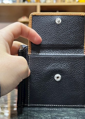 Hakiki Deri Klasik Siyah-Kahverengi Erkek Cüzdan - Görsel 4