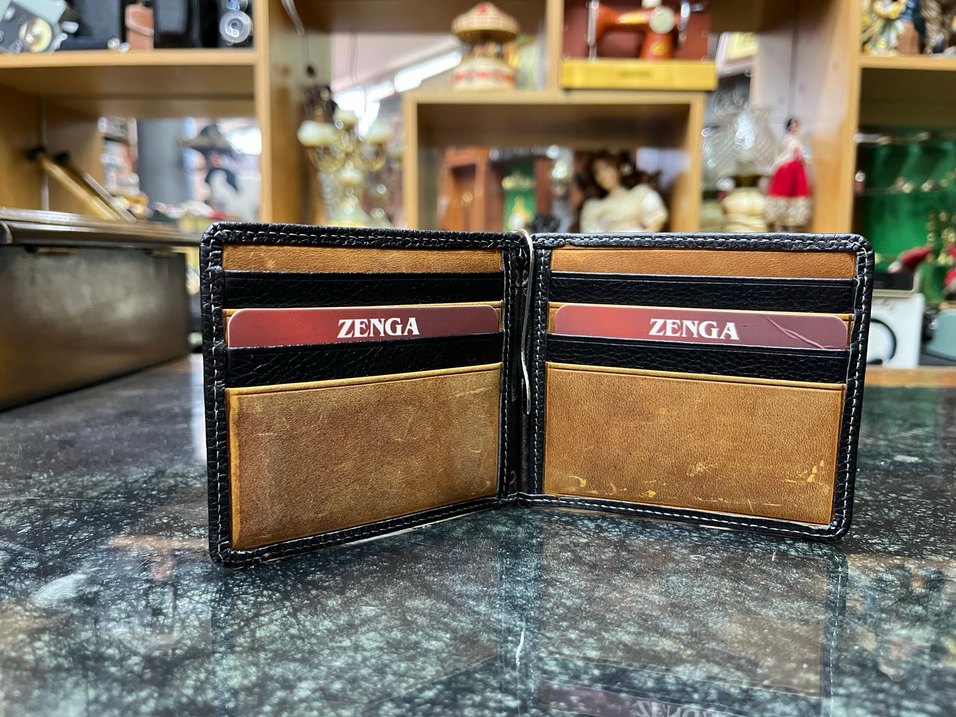 Hakiki Deri Klasik Siyah-Kahverengi Erkek Cüzdan - Görsel 3