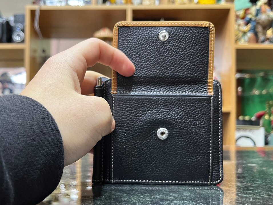 Hakiki Deri Klasik Siyah-Kahverengi Erkek Cüzdan - Görsel 4