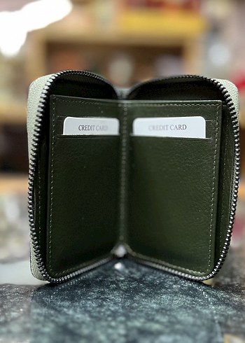 Hakiki Deri Haki Erkek Fermuarlı Cüzdan - Görsel 4