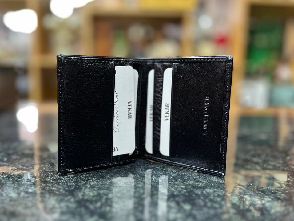Hakiki Deri Siyah Erkek Cüzdanı - Basit ve Modern - Görsel 3