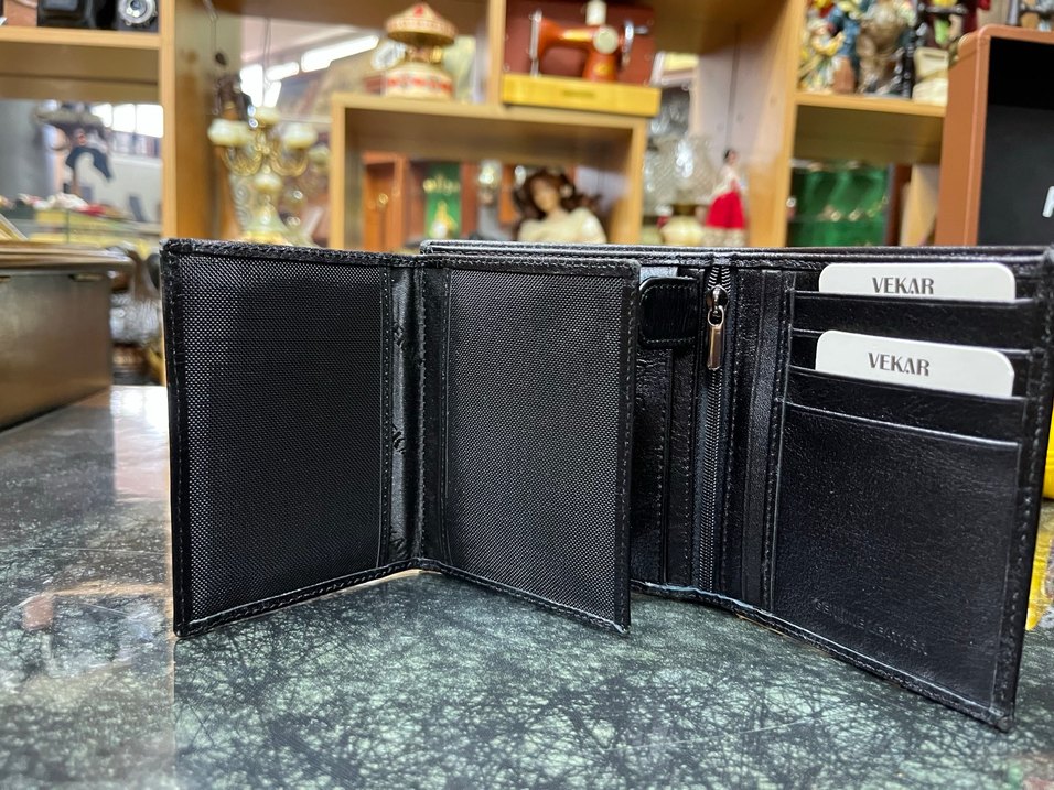Siyah Erkek Deri Cüzdan VEKAR - Görsel 4