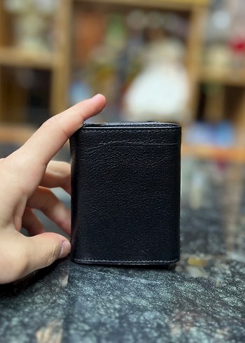Hakiki Deri Siyah Minimalist Erkek Cüzdanı - Görsel 2