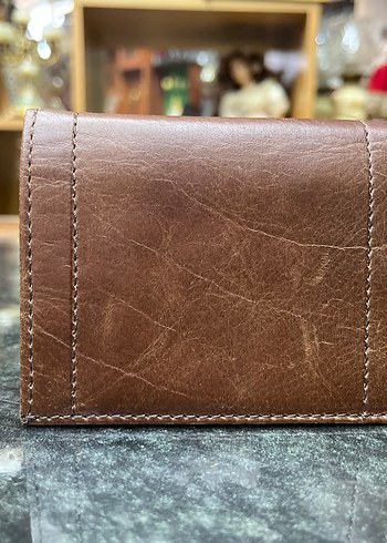 Hakiki Deri Parlak Kahverengi Erkek Cüzdan - Görsel 2