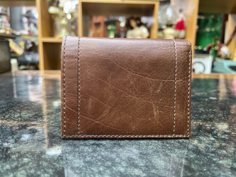 Hakiki Deri Parlak Kahverengi Erkek Cüzdan - Görsel 2