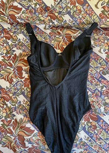 Siyah Drapeli Kadın Mayo - Görsel 3