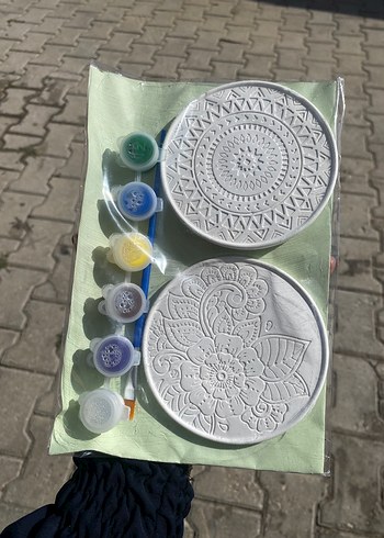 Mandala bardak altlığı boyama seti