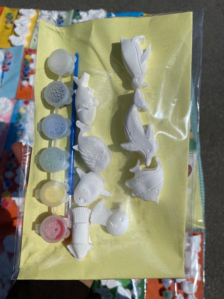 Deniz Hayvanları Boyama Seti ve Fırça - Görsel 2