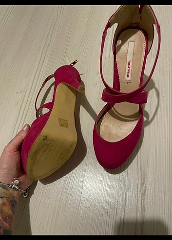39 Beden pembe Renk Tally weijl topuklu platform