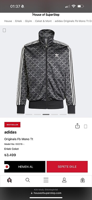 Adidas bi kere giyildi