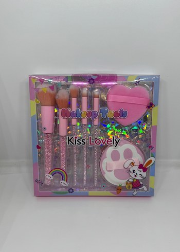 Pastel Pembe Makyaj Fırça Seti - Kiss Lovely