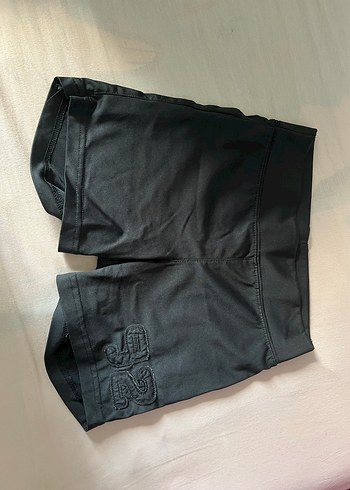 s Beden Siyah Mini Spor Şortu