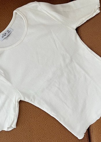 Crop beyaz bluz