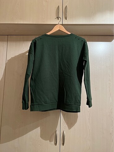 l Beden yeşil Renk Şık dizayn sweatshirt