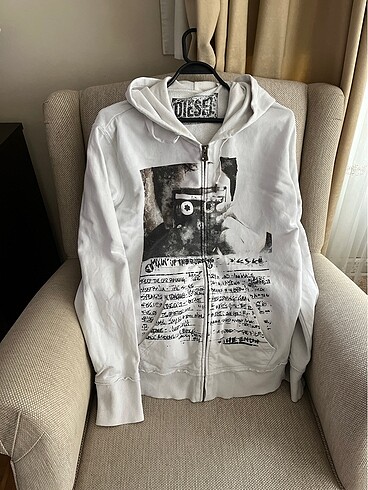 Şık dizayn fermuarlı sweatshirt