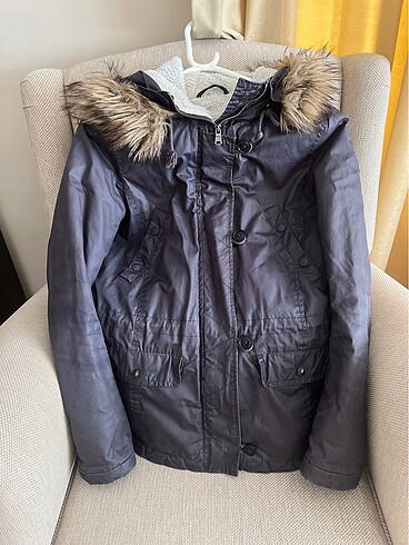 H&M Şık dizayn lacivert kaban