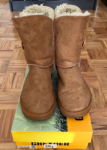 Ugg Kahverengi Süet Kadın Dolgu Topuklu Bot