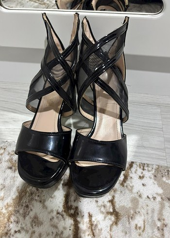 Siyah  Topuklu Ayakkabı - Görsel 8