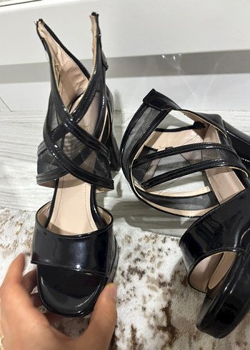 Siyah  Topuklu Ayakkabı - Görsel 5
