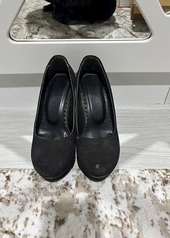 Siyah Platform Topuklu Kadın Stiletto - Görsel 2