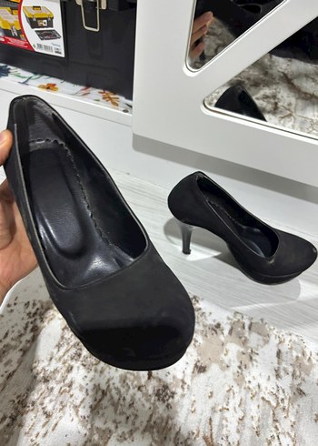 Siyah Platform Topuklu Kadın Stiletto - Görsel 4