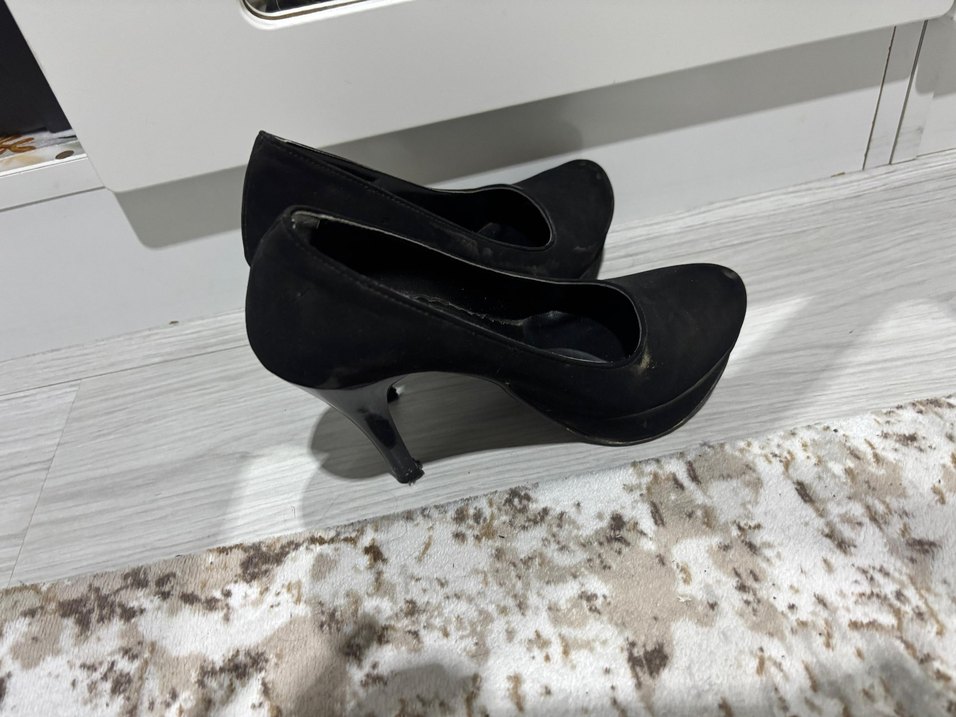 Siyah Platform Topuklu Kadın Stiletto - Görsel 3