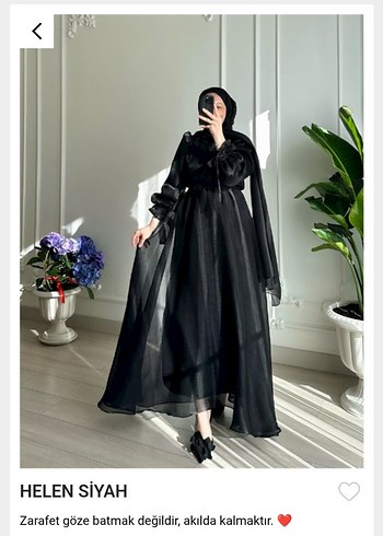 Siyah Uzun Drapeli tesettür Elbise - Görsel 3