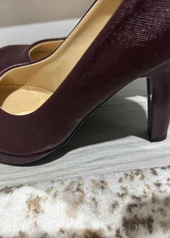 Bordo  Topuklu Kadın Ayakkabı - Görsel 2