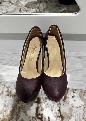 Bordo  Topuklu Kadın Ayakkabı - Görsel 9