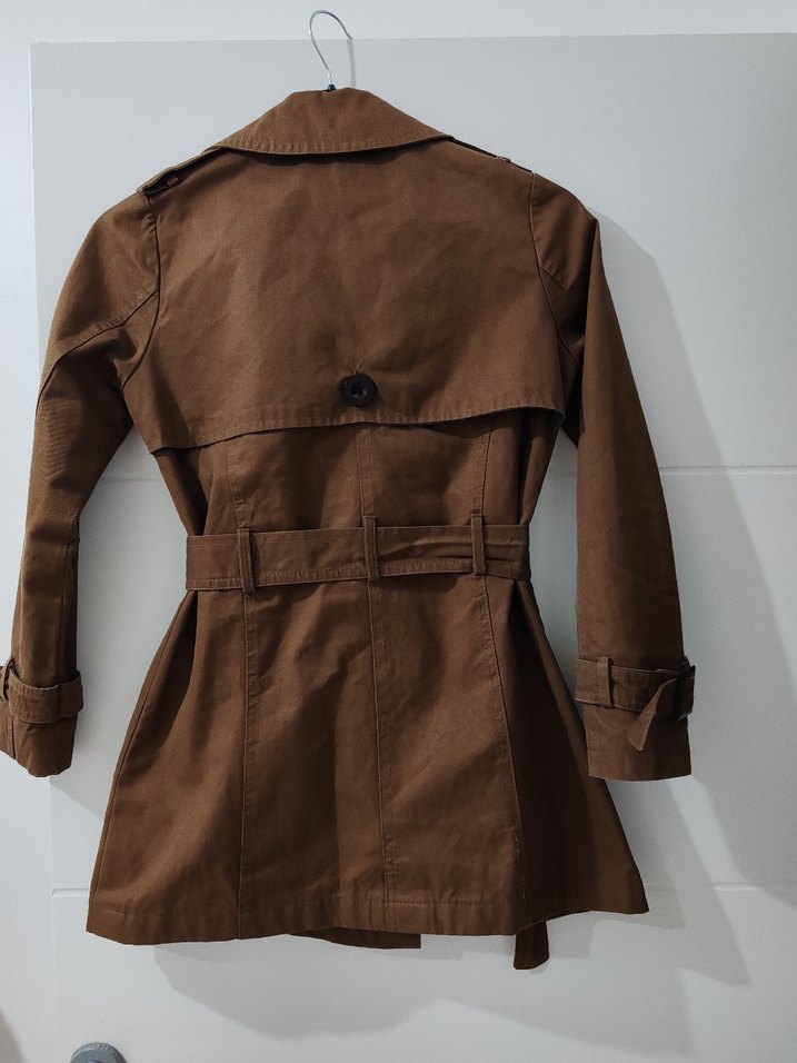 Kahverengi Kemerli Trençkot - Görsel 2