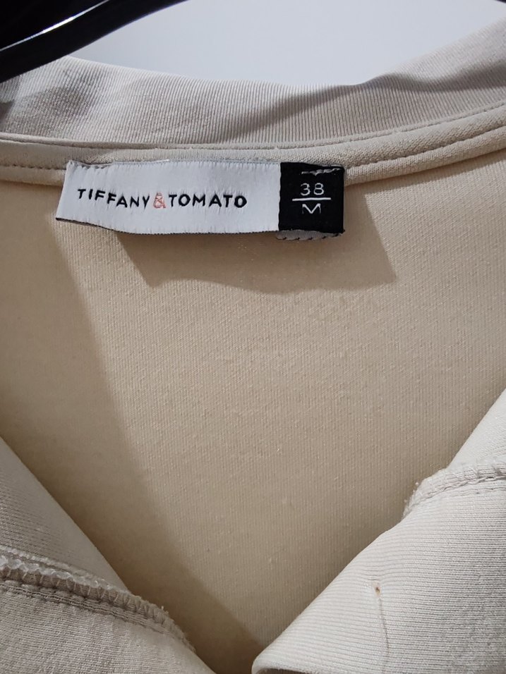 Bej Polo Yaka Kısa Kollu Elbise - Görsel 3