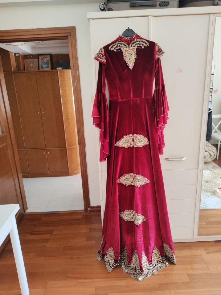 İşlemeli Kına Elbisesi Bindallı - Görsel 3