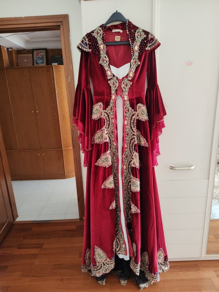 İşlemeli Kına Elbisesi Bindallı - Görsel 2