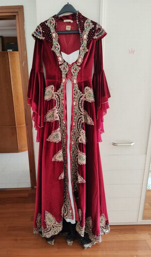 İşlemeli Kına Elbisesi Bindallı - Görsel 5