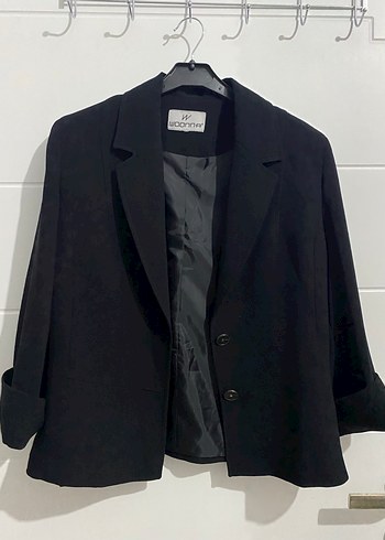 Siyah Kadın Mini Blazer