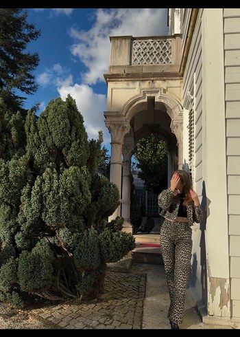 Leopar denim takım - Görsel 3