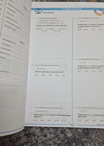 efsane matematik tyt soru bankası.  test kitabı - Görsel 2
