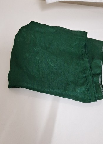 Yeşil tesettür taşlı Abiye Elbise - Görsel 3