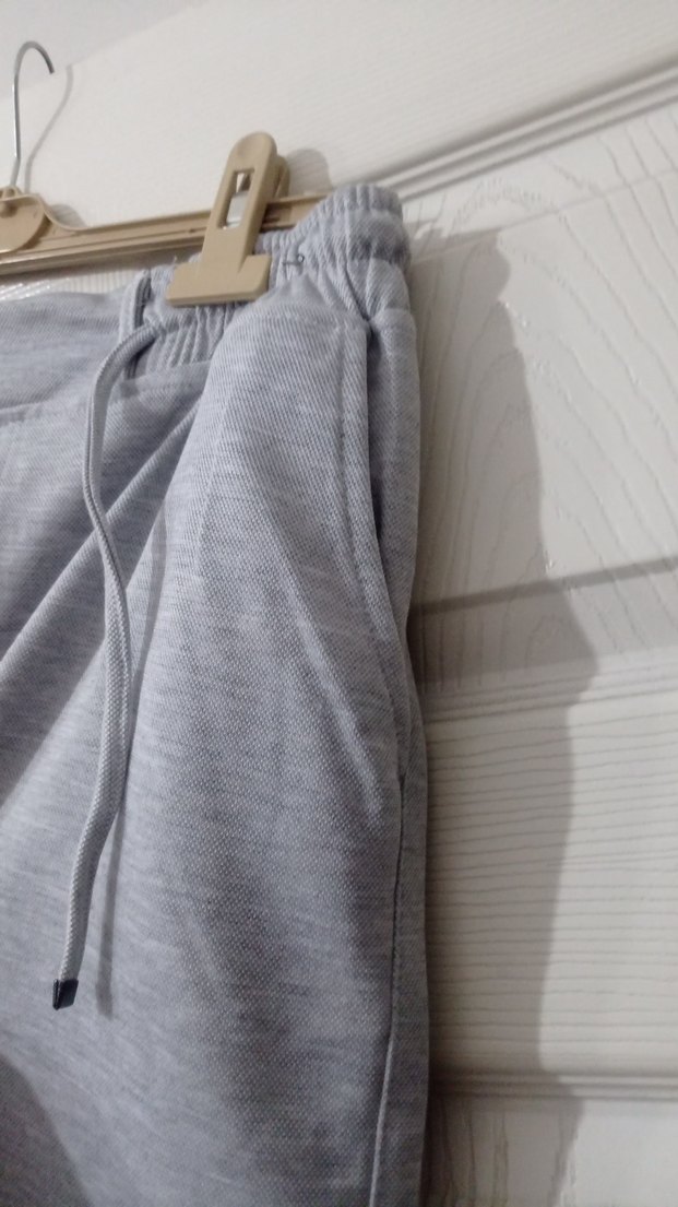 Düğmeli Gri erkek pantolon. - Görsel 5