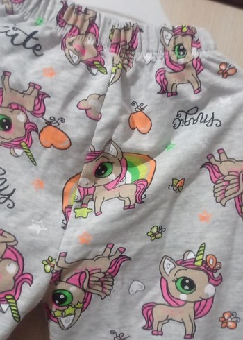 Kız Çocuk baskılı pijama rahat ve sıcacık - Görsel 2