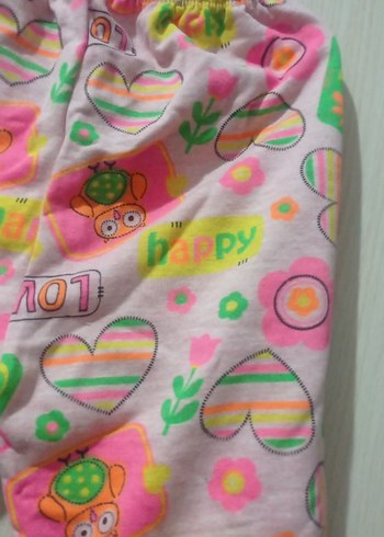 Kız Çocuk Renkli Baskılı pijama - Görsel 2